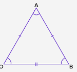 Isosceles triangle. Pembe tatu pacha.